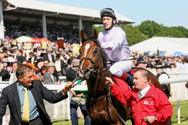 Sir Percy after winning the 2006 Epsom Derby.